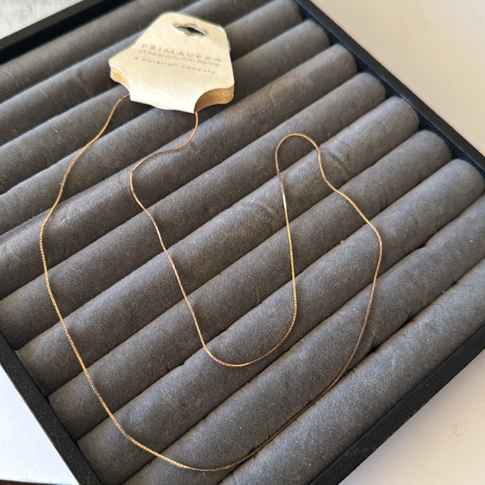 Primavera Necklaces Chain Gold plated Sterling Silver 925 23in long Italy